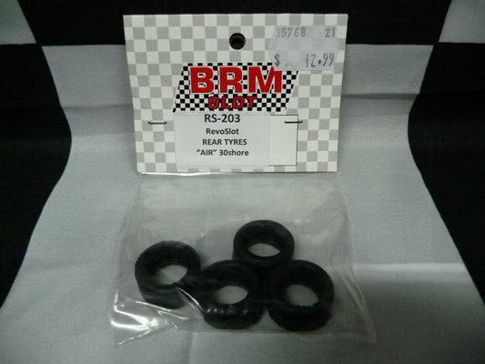 BRM SLOT RS-203 RevoSlot Rear Tyres AIR 30shore