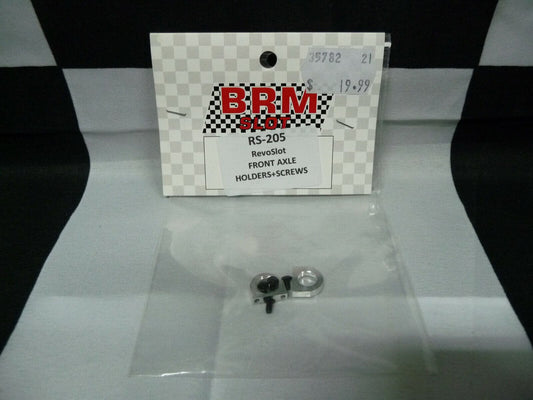 BRM SLOT RS-205 RevoSlot Front Axle Holders + Screws