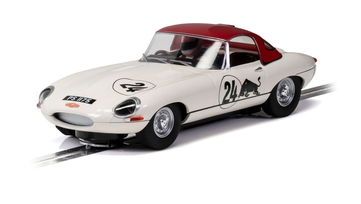 Scalextric C4232 Jaguar E Type Goodwood Revival Adrian Newey slot car also suits Carrera