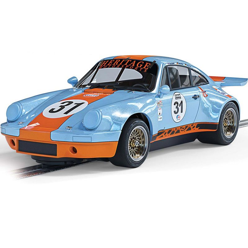 Scalextric C4304 Porsche 911 Carrera RSR 3 0 Gulf Edition slot car also suits Carrera
