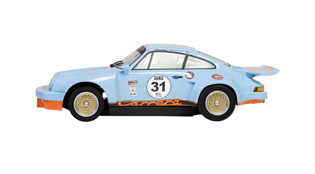 Scalextric C4304 Porsche 911 Carrera RSR 3 0 Gulf Edition slot car also suits Carrera