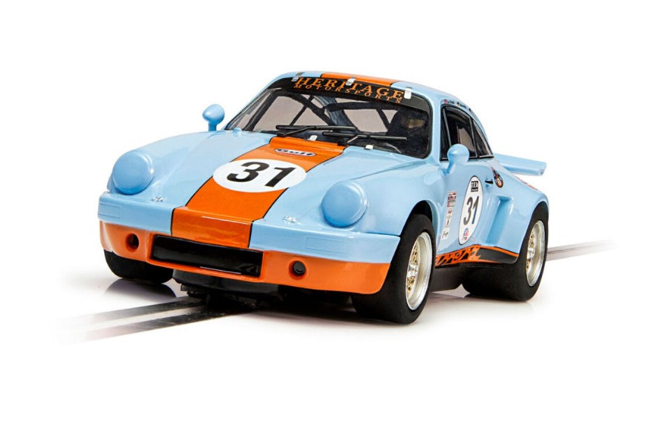 Scalextric C4304 Porsche 911 Carrera RSR 3 0 Gulf Edition slot car also suits Carrera