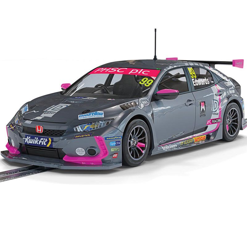 Scalextric C4317 Honda Civic Type R BTCC 2021 Jade Edwards slot car also suits Carrera