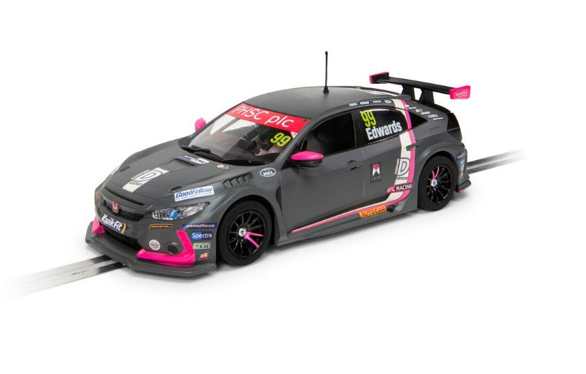 Scalextric C4317 Honda Civic Type R BTCC 2021 Jade Edwards slot car also suits Carrera
