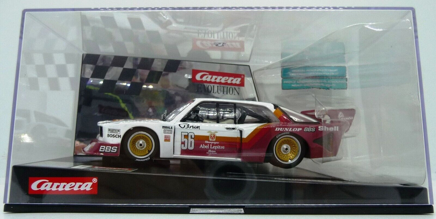 Carrera Evolution 1:32 - BMW 320 Turbo Team Schnitzer No56 Late 1980 - Slot Car Also Suits Scalextric