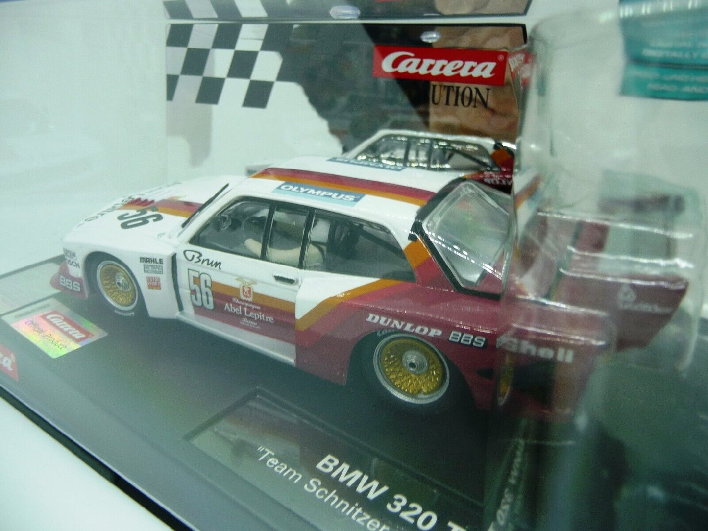 Carrera Evolution 1:32 - BMW 320 Turbo Team Schnitzer No56 Late 1980 - Slot Car Also Suits Scalextric