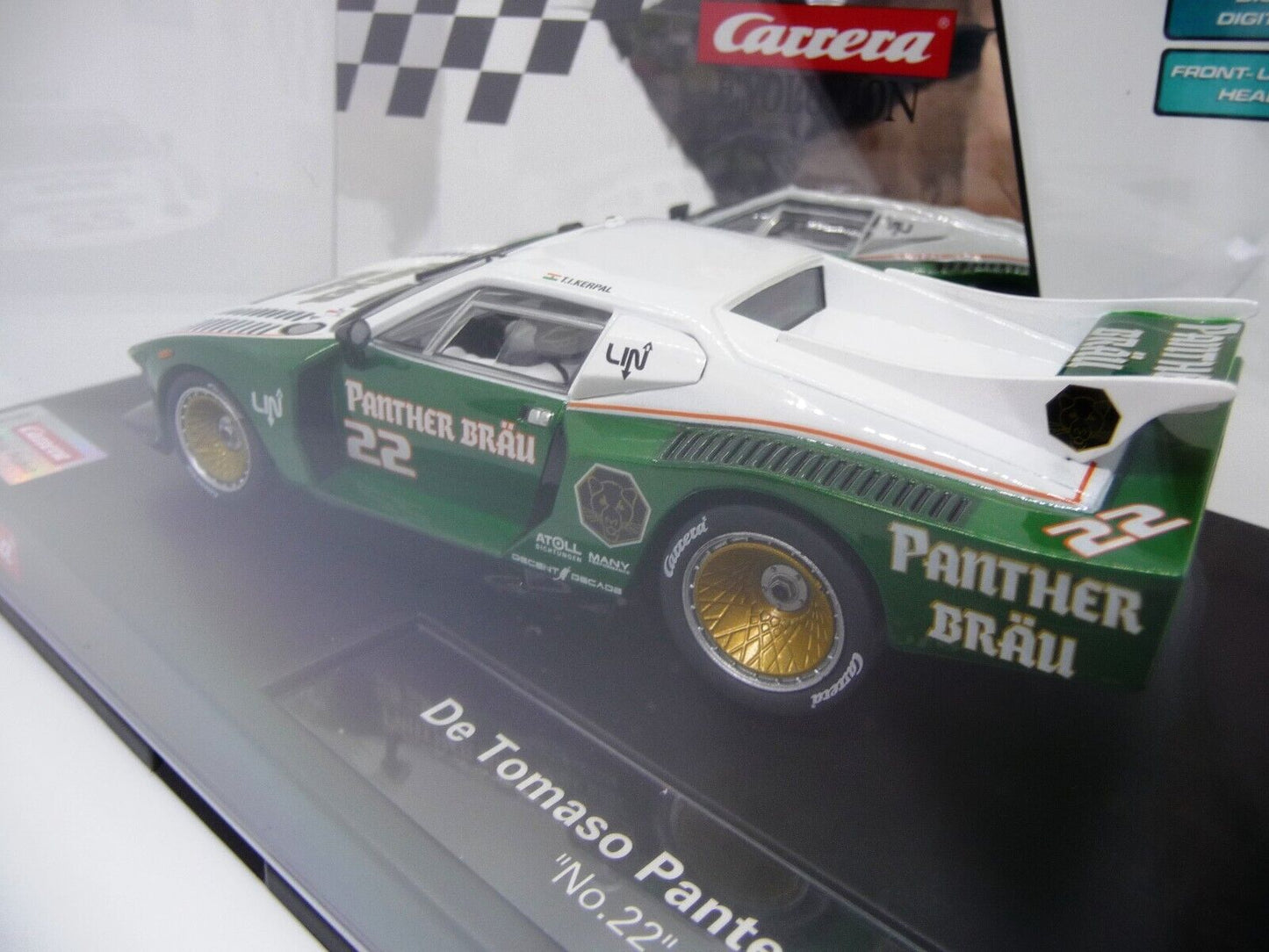Carrera Evolution 1:32 - De Tomaso Pantera Gr5 No22  - Slot Car Also Suits Scalextric