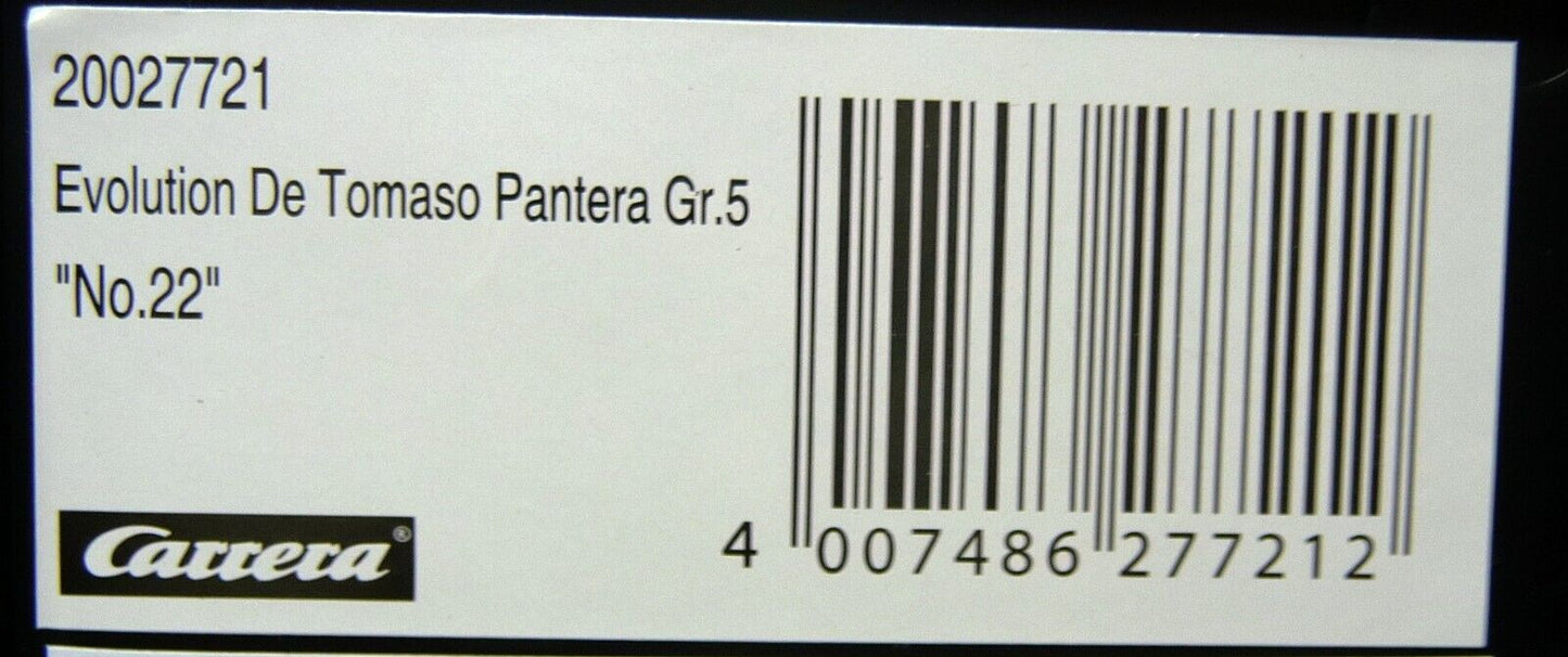Carrera Evolution 1:32 - De Tomaso Pantera Gr5 No22  - Slot Car Also Suits Scalextric