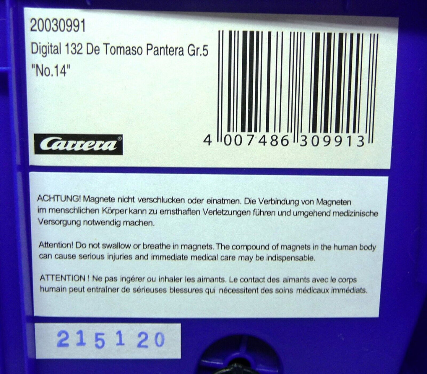 Carrera Digital 1:32 - De Tomaso Pantera Gr 5 No.14 - Slot Car Also Suits Scalextric