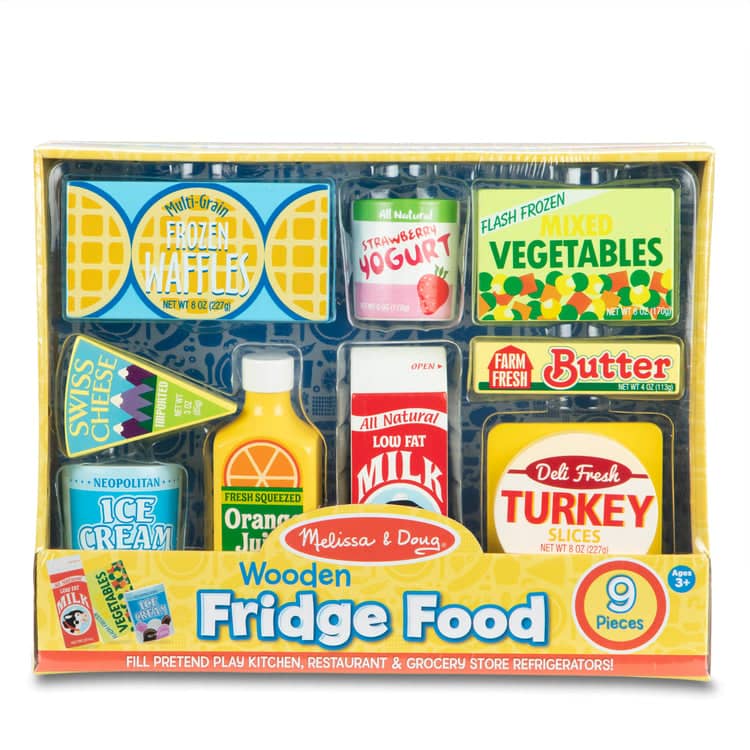 Melissa & Doug - Fridge Food Set - Wooden Play Food