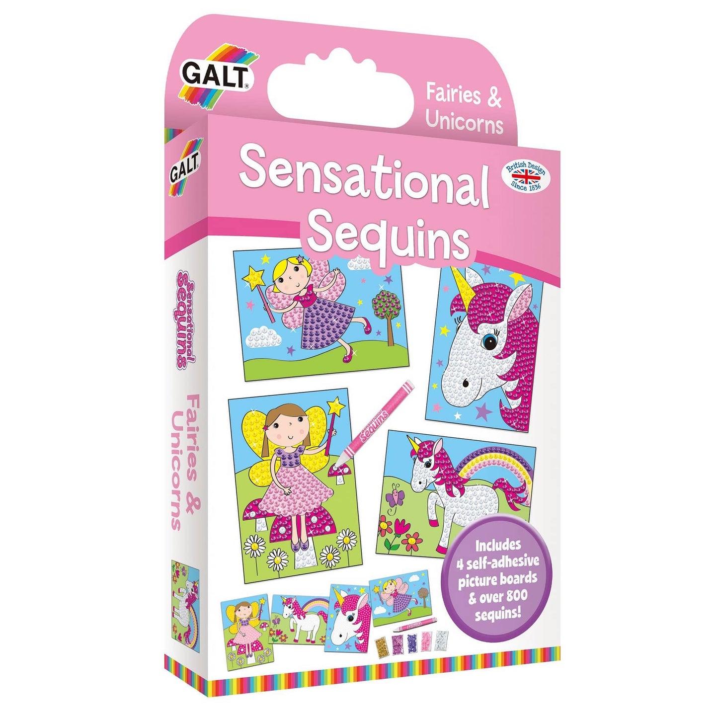 GALT - Fairies & Unicorns Sensational Sequins - Creative Craft Kit
