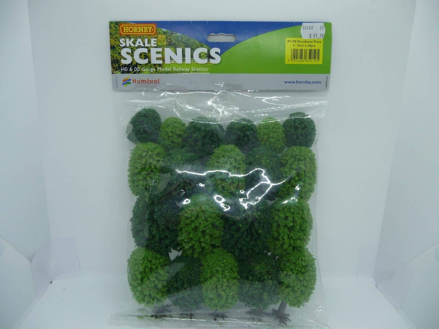 HORNBY R7198 DECIDUOUS TREES 5 to 9cm x 20PCE HO OO