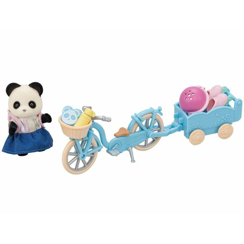 Sylvanian Families - Cycle &amp; Skate Playset - Panda Girl Animal Doll Playset