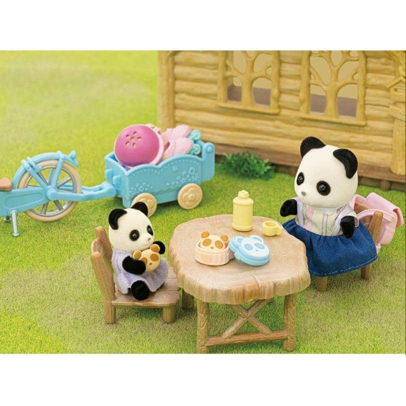 Sylvanian Families - Cycle &amp; Skate Playset - Panda Girl Animal Doll Playset