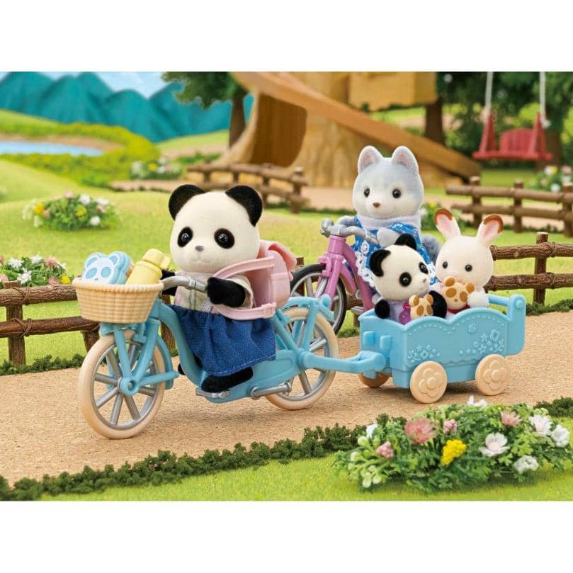 Sylvanian Families - Cycle &amp; Skate Playset - Panda Girl Animal Doll Playset