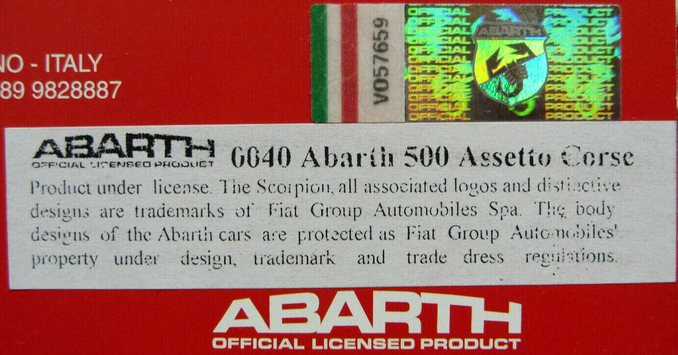 NSR 1:32 0040SW Abarth 500 Assetto Corse Selenia No7 slot car also suits  scalextric/carrera
