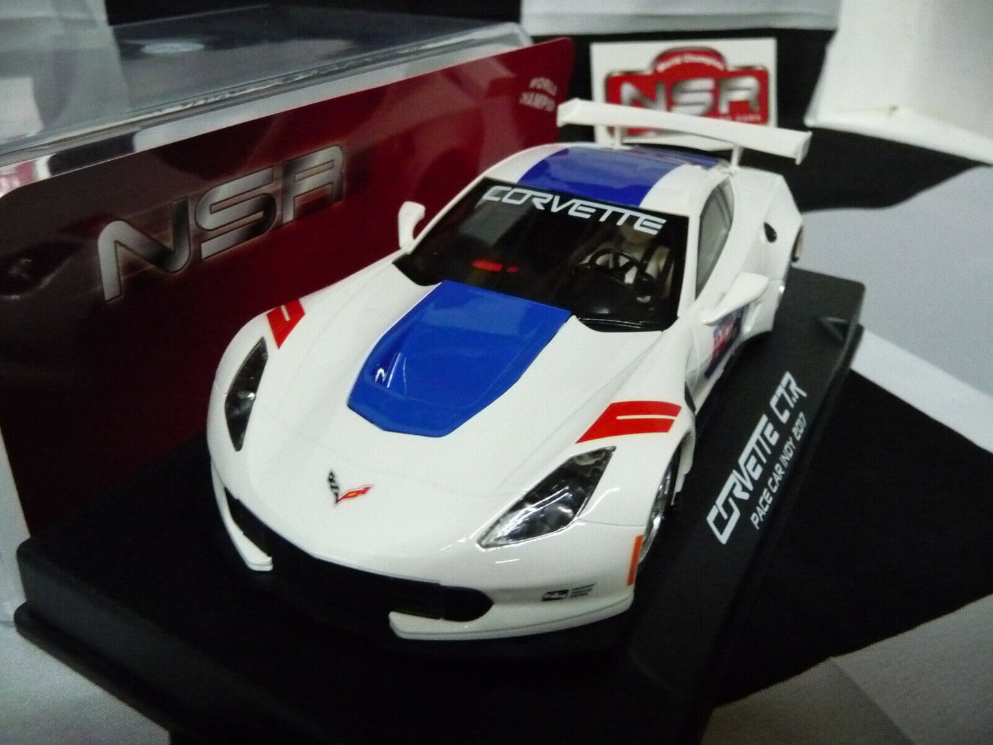 NSR 1:32 0062AW Corvette C7R Pace Car Indy 2017 slot car also suits  scalextric/carrera