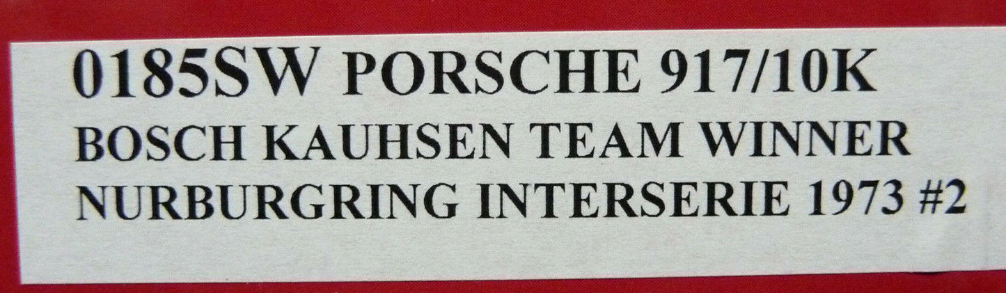 NSR 1:32 0176SW Porsche 917/10K Yellow Test Car slot car also suits  scalextr/carrera