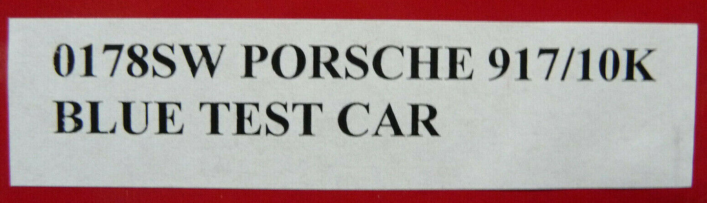 NSR 1:32 0178SW Porsche 917/10K Blue Test Car slot car also suits  scalextr/carrera