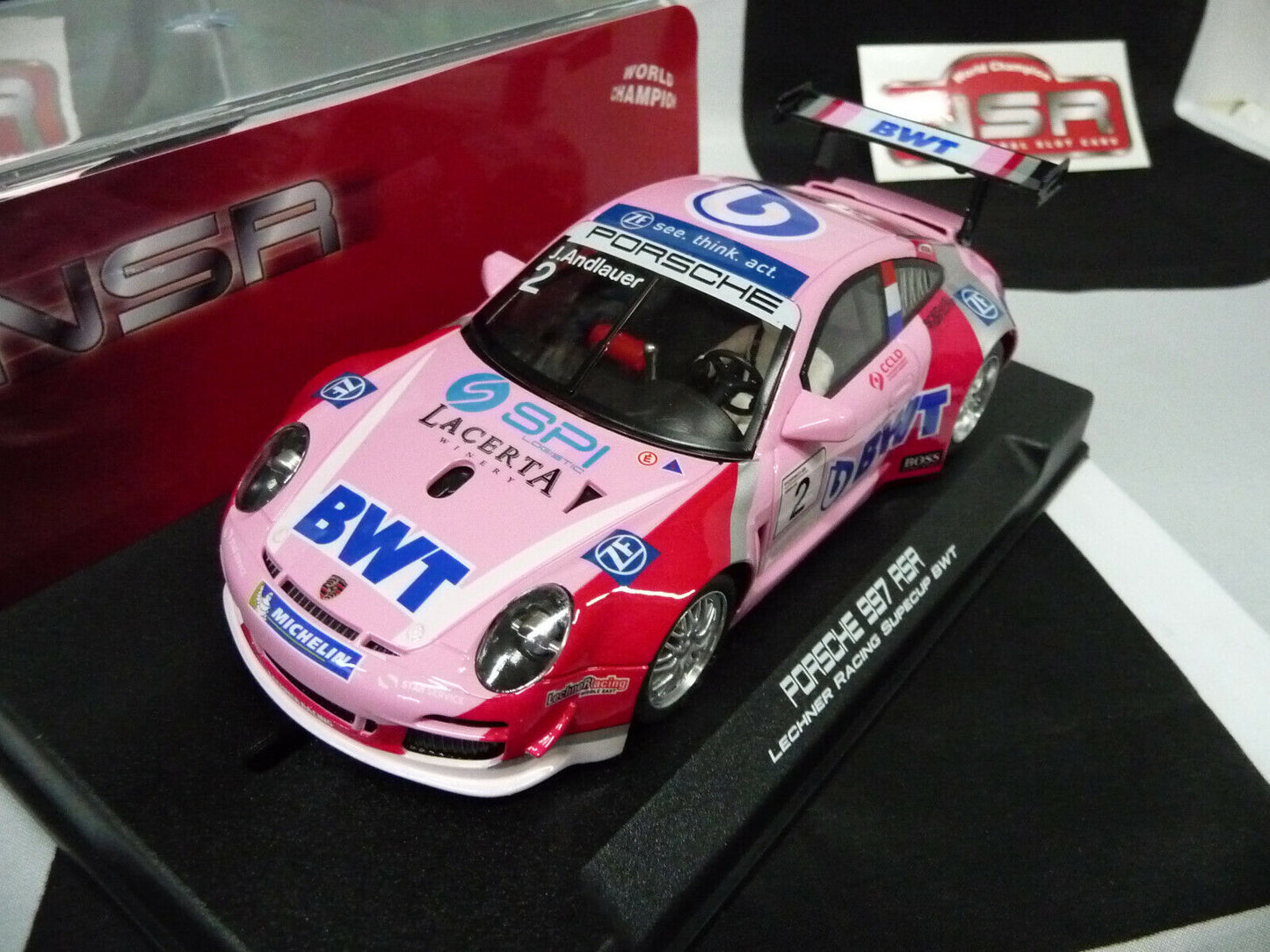 NSR 1:32 0188AW Porsche 997 Super Cup BWT J.Andlauder No.2 scalextric/carrera