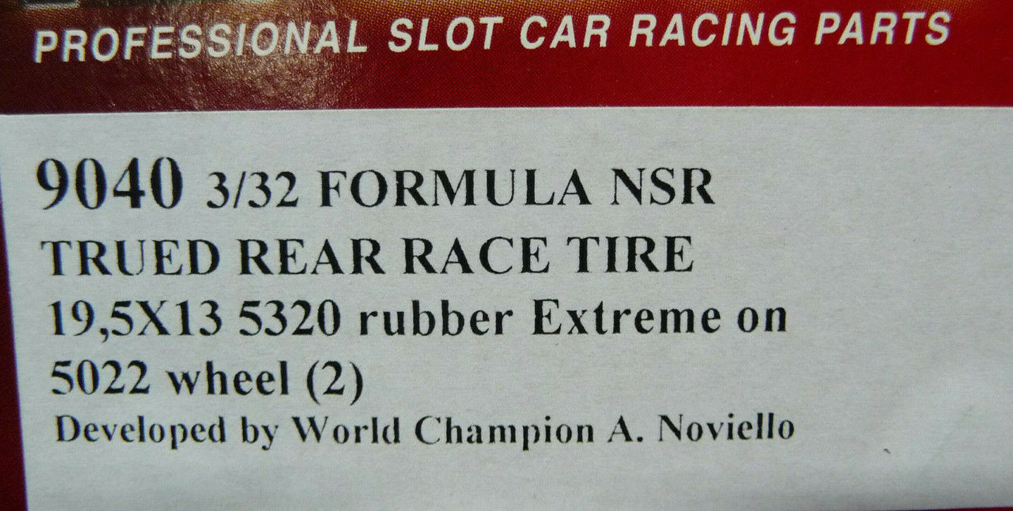 NSR N9040  3/32 Formula NSR Trued Rear Race Tyre 15.5 x 13
