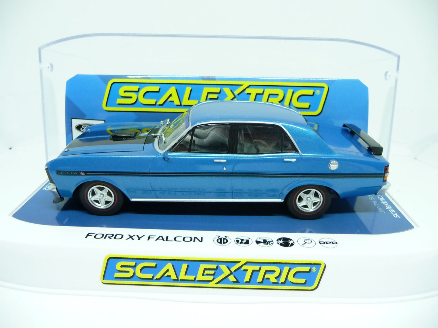 Scalextric C4171 1:32 FORD XY FALCON - GTHO PHASE III - Electric Blue Slot Car