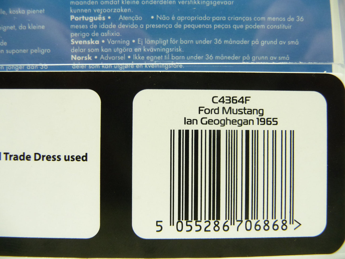 Scalextric C4364 Ford Mustang Ian Geoghegan 1965 slot car also suits Carrera