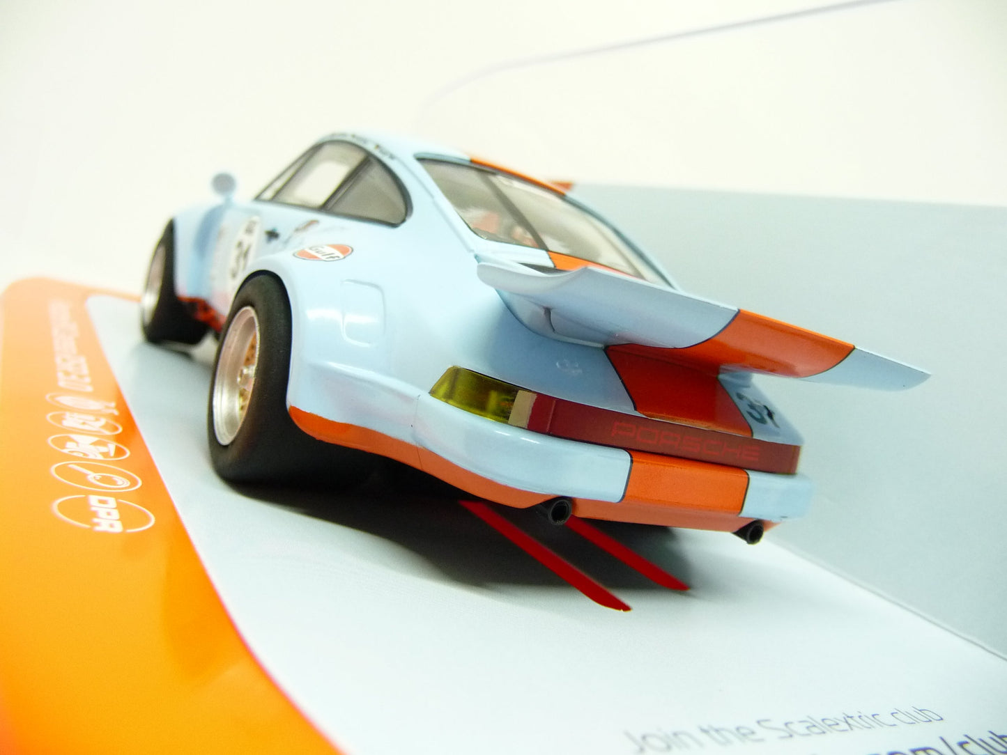 Scalextric C4304 Porsche 911 Carrera RSR 3 0 Gulf Edition slot car also suits Carrera