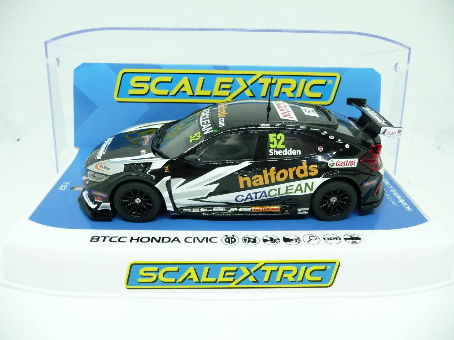 Scalextric C4297 Honda Civic Type R BTCC 2021 Golden Shedden slot car also suits Carrera