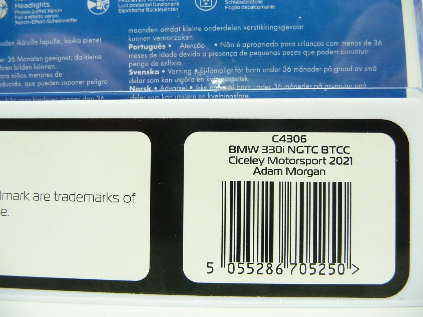 Scalextric C4306 BMW 330i NGTC BTCC Ciceley Motorsport #33 slot car also suits Carrera