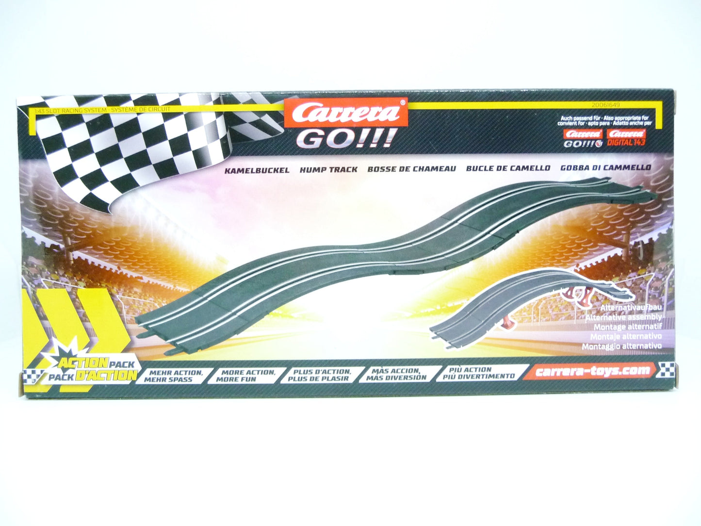 Carrera GO!!! - 1:43 Racing Track Expansion – Bridge & Hump Set