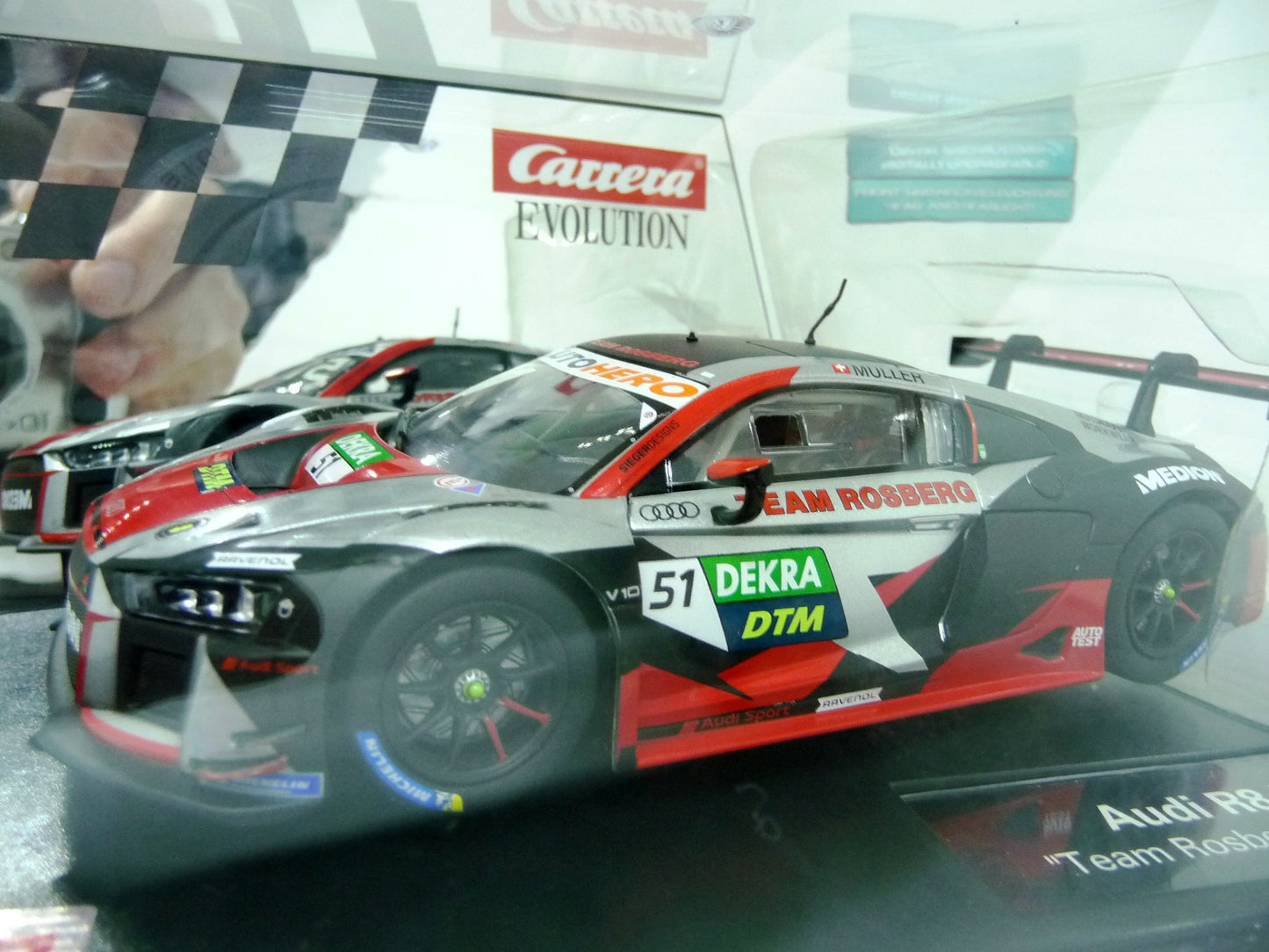 Carrera Evolution 1:32 - Audi R8 Lms Gt3 Team Rosberg No.51 DTM 2021 - Slot Car Also Suits Scalextric