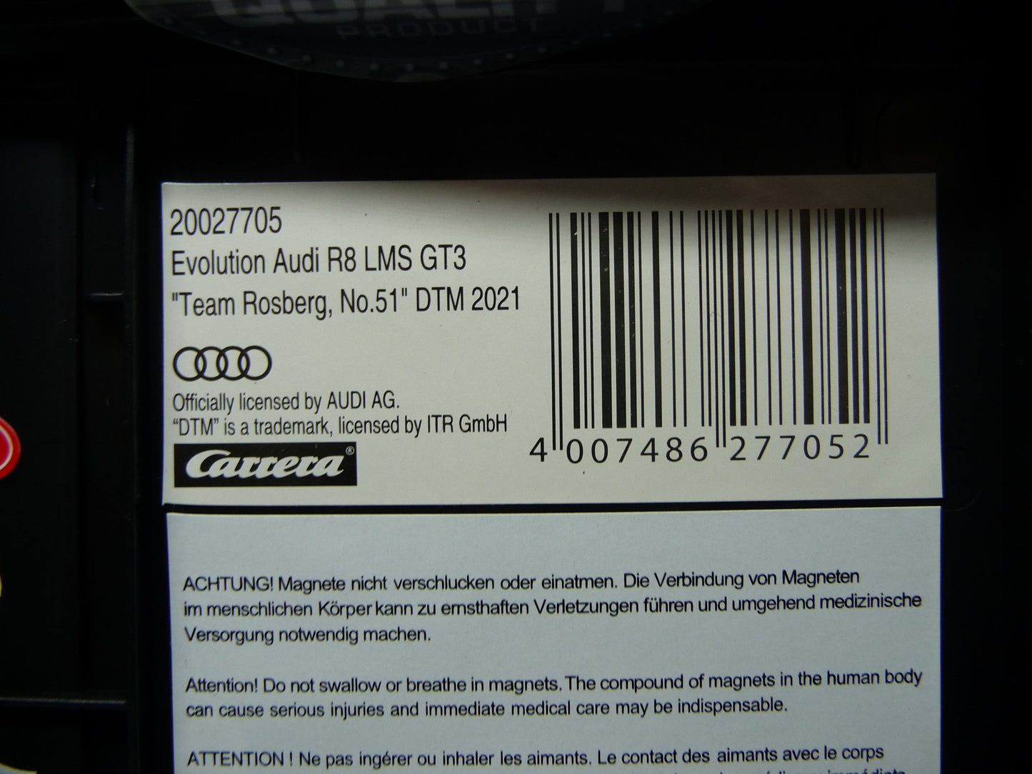 Carrera Evolution 1:32 - Audi R8 Lms Gt3 Team Rosberg No.51 DTM 2021 - Slot Car Also Suits Scalextric