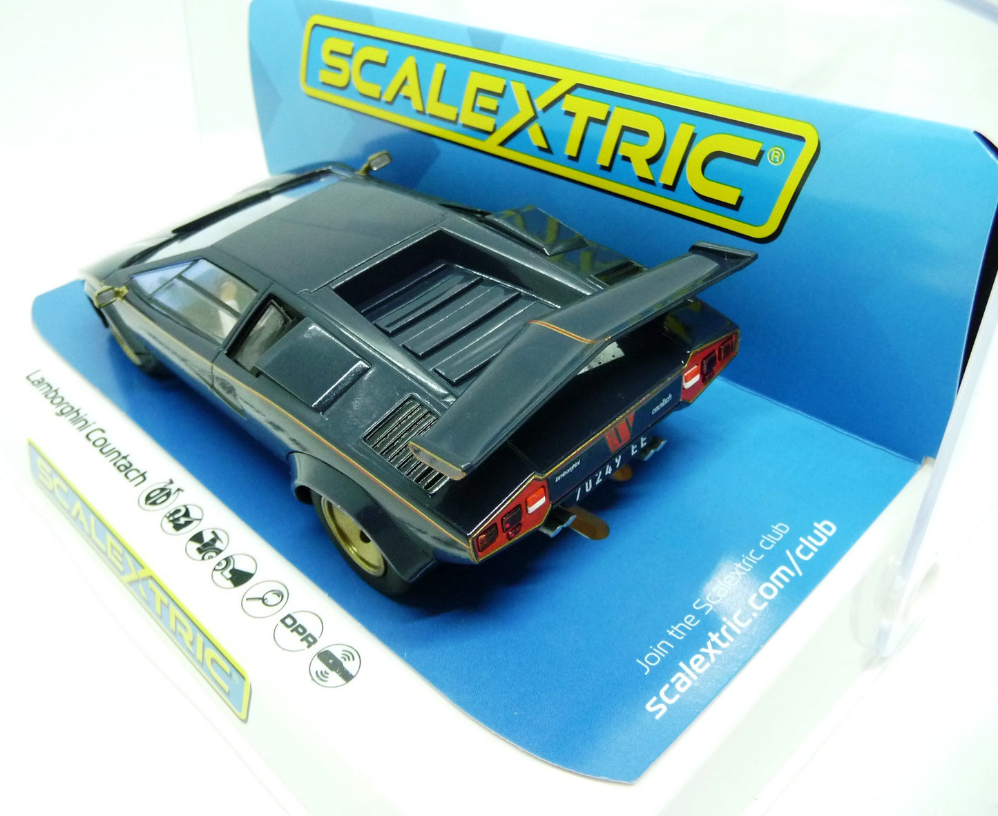 Scalextric C4411 Lamborghini Countach - Blue+ Gold