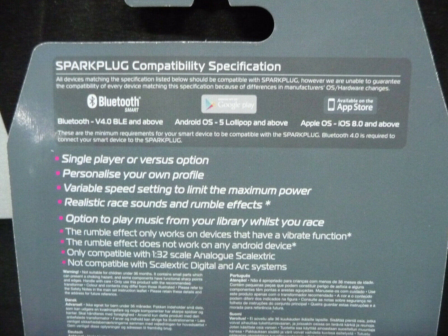 Scalextric C8333 SparkPlug - turn your smart device into a wireless controller