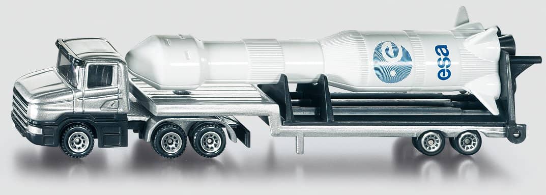 Siku - Low Loader With Rocket Transport  Load-up