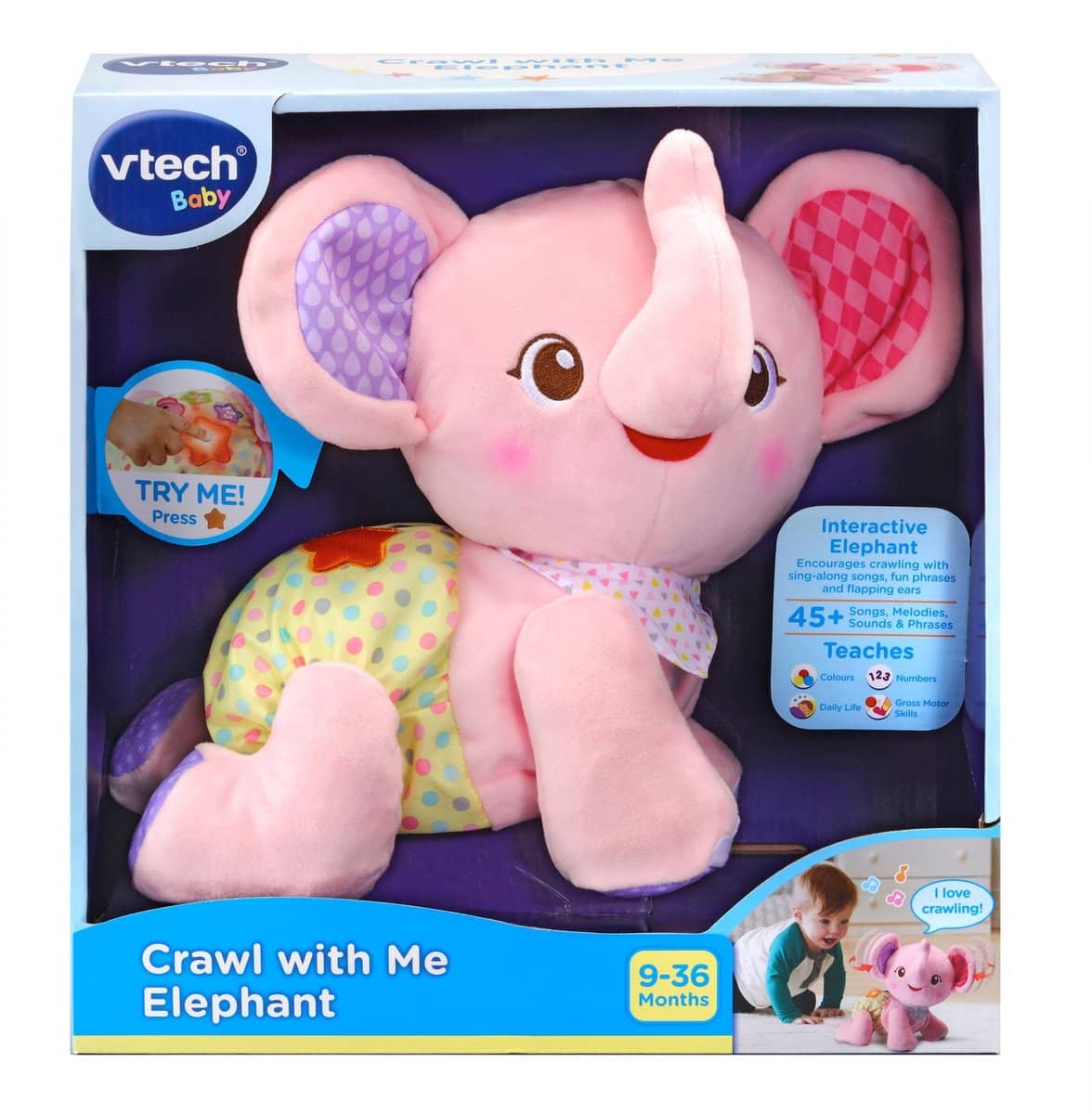 Vtech - Crawl With Me Elephant Pink