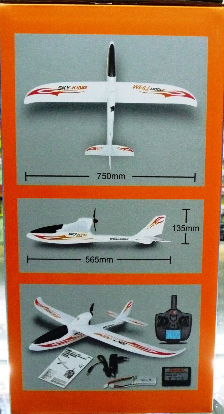 WL MODEL Sky King 3 Channel  radio Control Airplanes