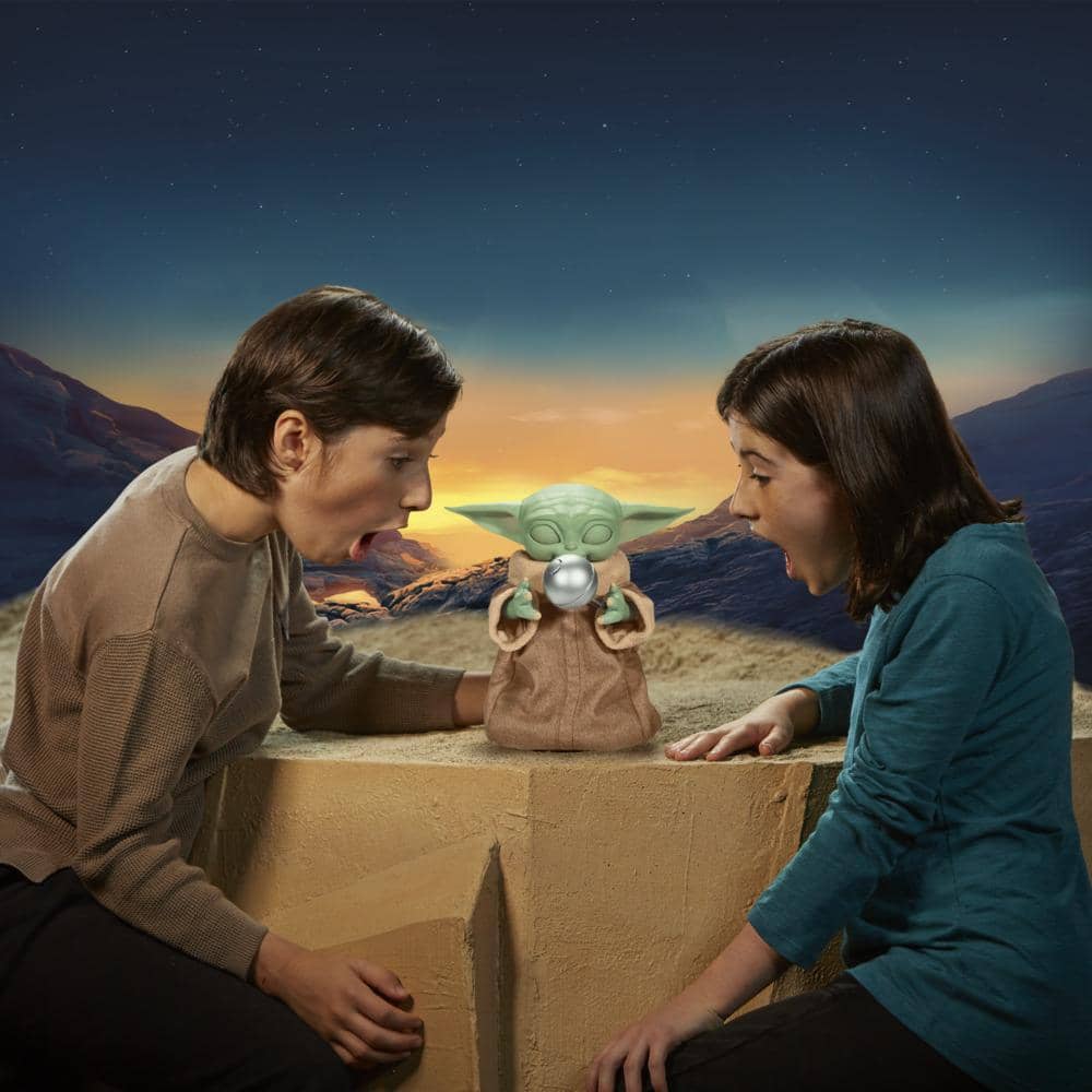 Star Wars Galactic Snackin Grogu 9.25-inch-tall Animatronic Toy Over 40 Sound And Motion Combinations Ages 4 And Up  Hasbro