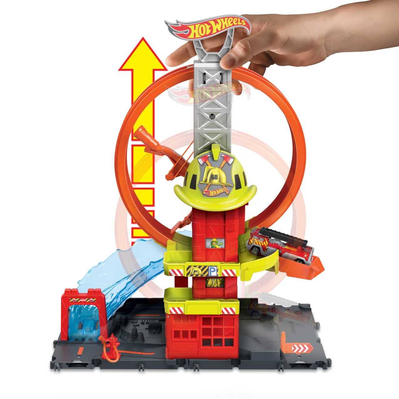 Hot Wheels® - City Super Loop Fire Station