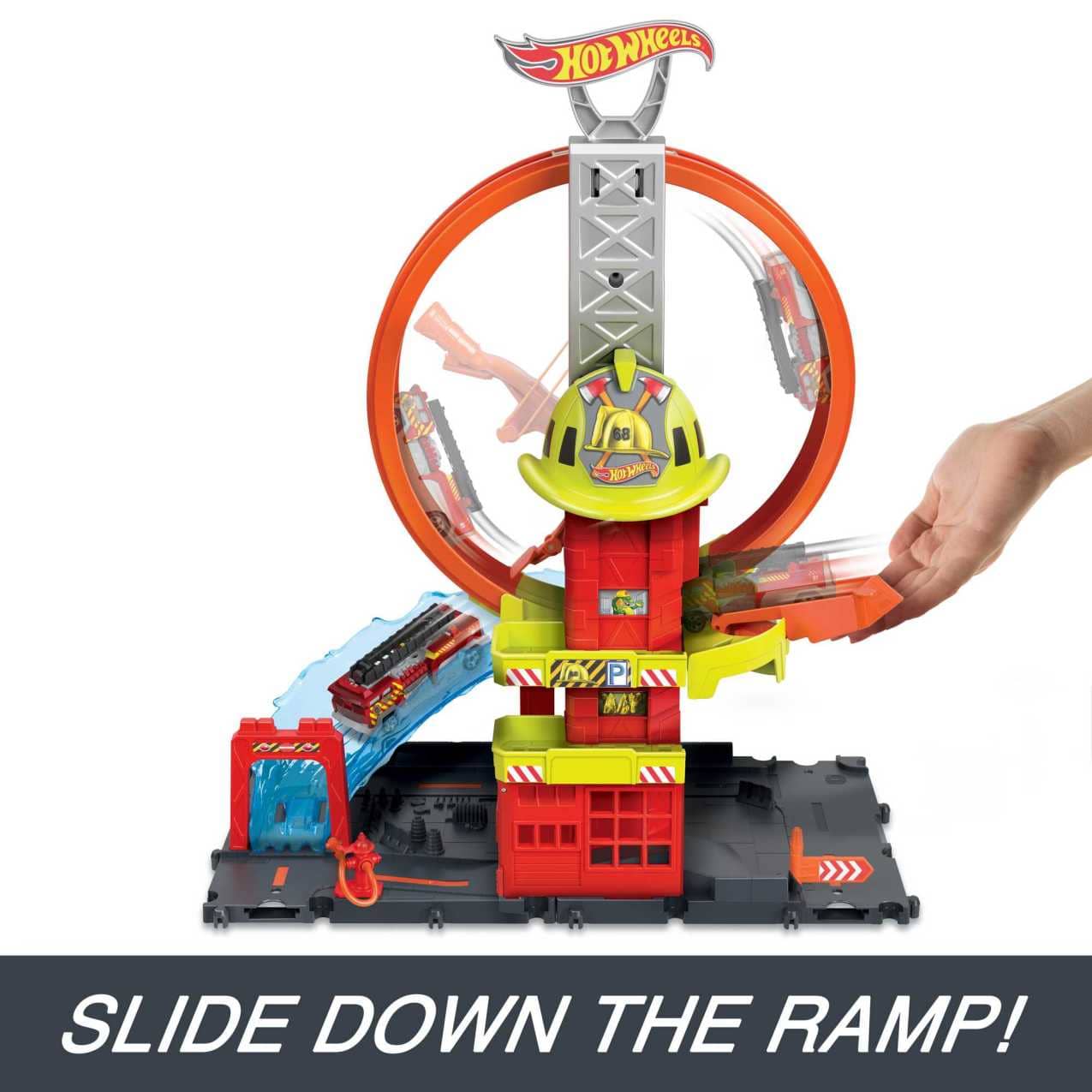 Hot Wheels® - City Super Loop Fire Station