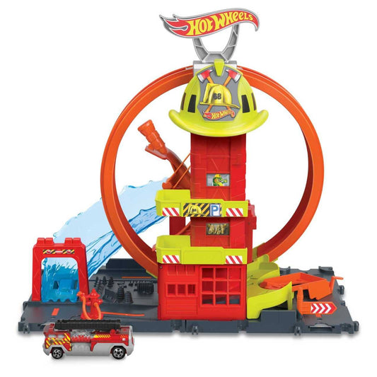 Hot Wheels® - City Super Loop Fire Station